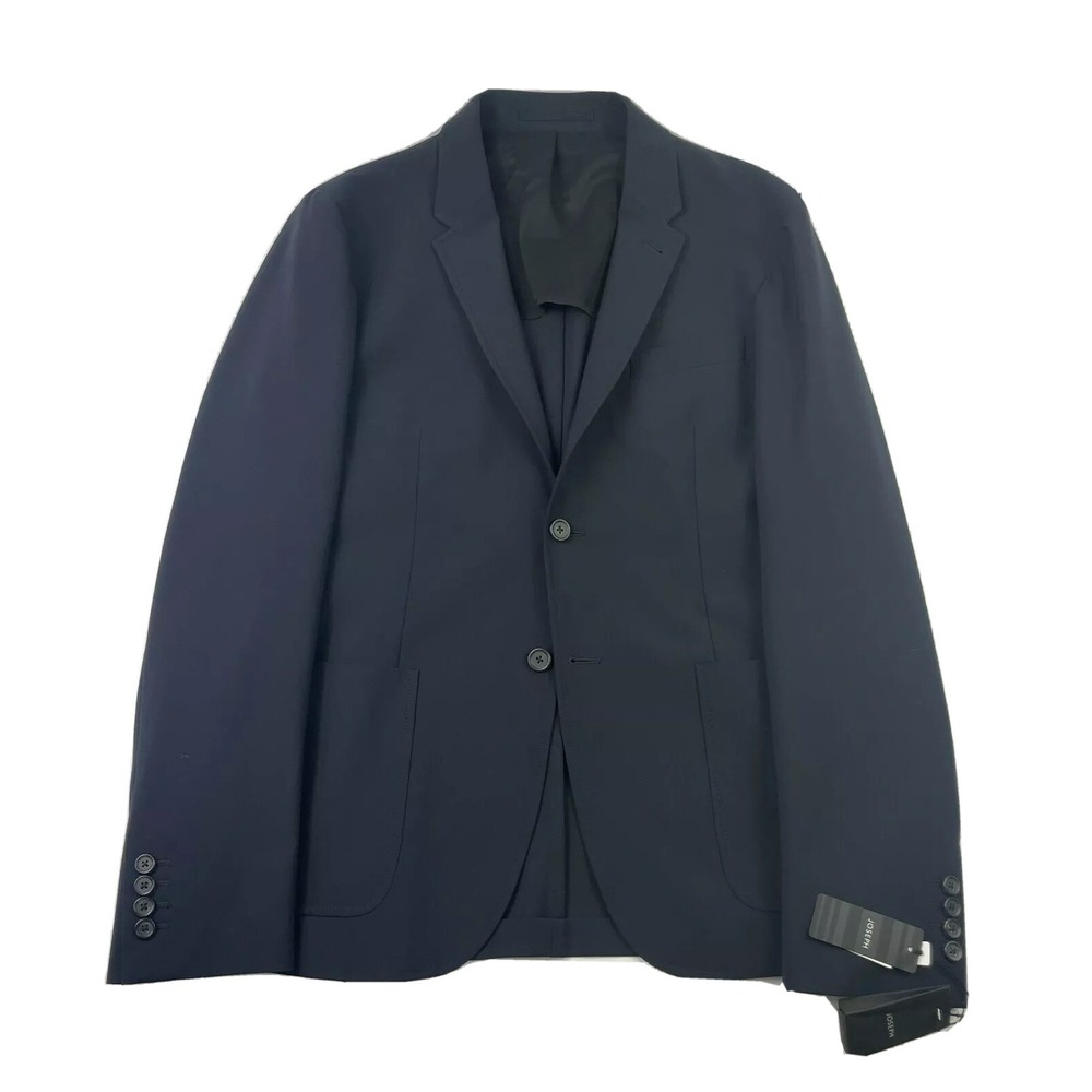 Joseph Venice Blazer Mens 42R Navy Blue Wool Blend Stretch Two Button Jacket NEW